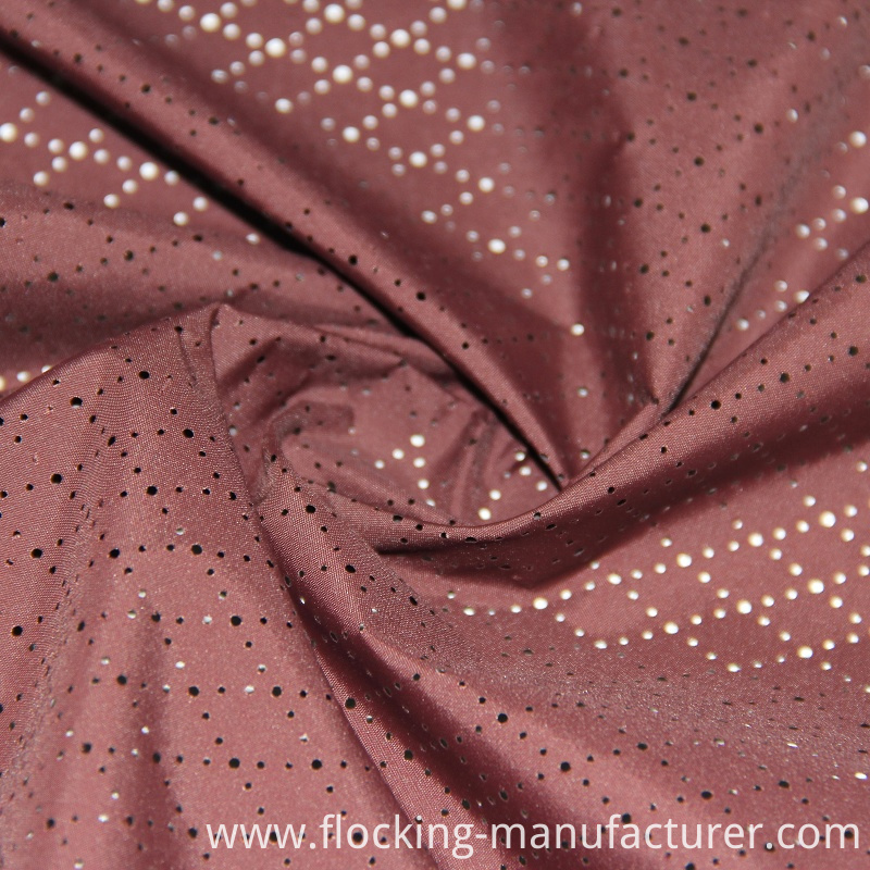 Polyester Pongee Fabric with Diamond Mesh Hole Pattern